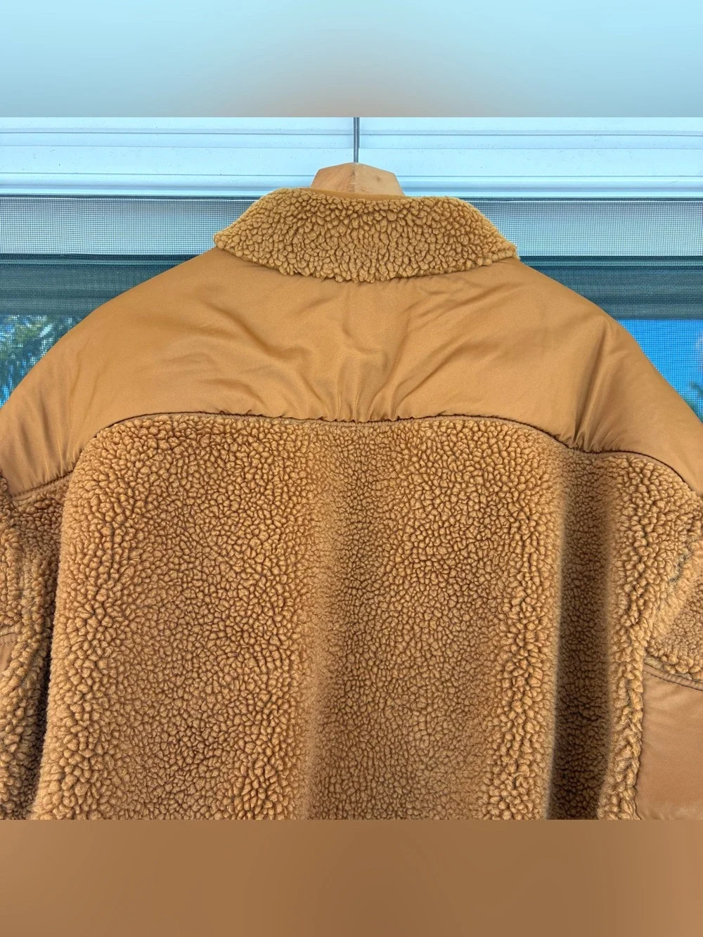 Madewell Faux Shearling Half-Zip Pullover In A Dried Cedar Brown Women’s Size XL